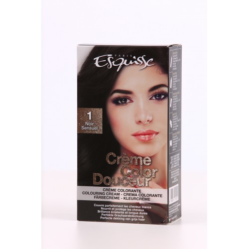 Crème Colorante Cheveux ESQUISSE - N° 1 NOIR SENSUEL
