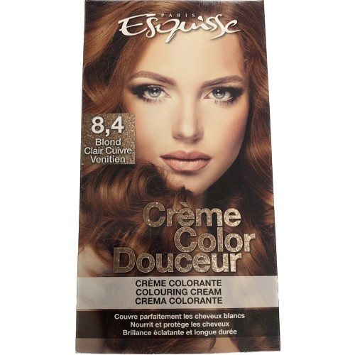 Crème Colorante Cheveux ESQUISSE - N° 8.4 BLOND CLAIR CUIVRÉ VÉNITIEN