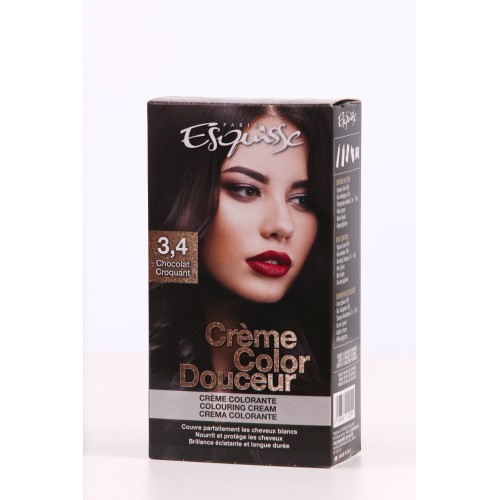 Crème Colorante Cheveux ESQUISSE - N° 3.4 CHOCOLAT CROQUANT